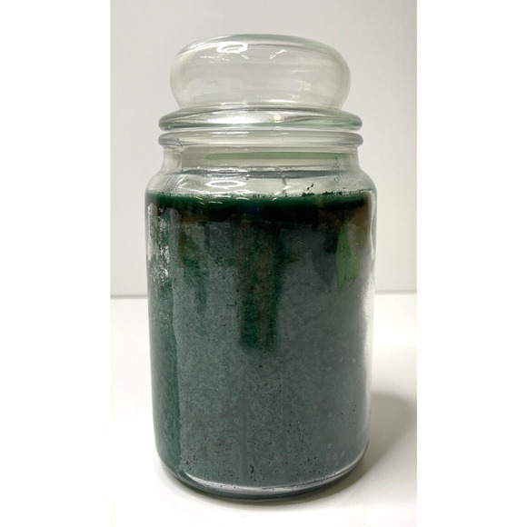 Village Candle Balsam Fir Green Scented Large Apothecary Jar Candle 21.25 oz NEW - Picture 3 of 7